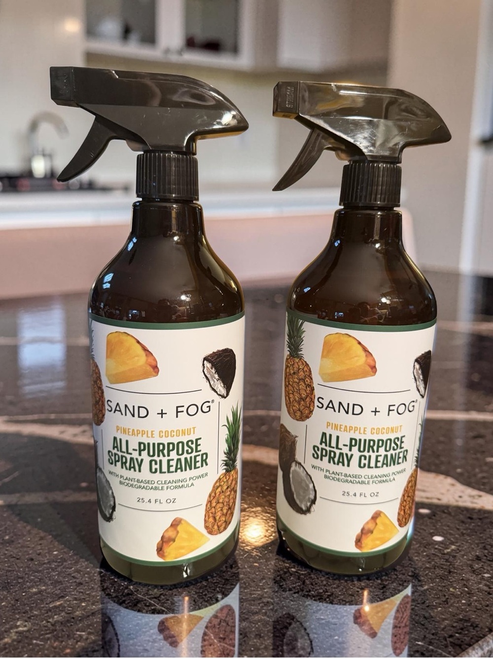 Sand + Fog  NWT  Qty 2 Pineapple Coconut All-Purpose Spray Cleaner 24.5 Oz Each